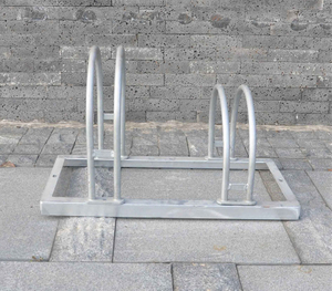 Supporto da pavimento per parcheggio per mountain bike portatile multiplo da esterno per 2 mountain bike