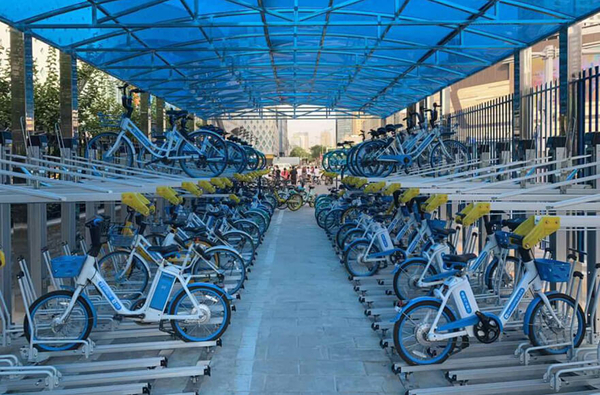Parcheggio per biciclette all'aperto